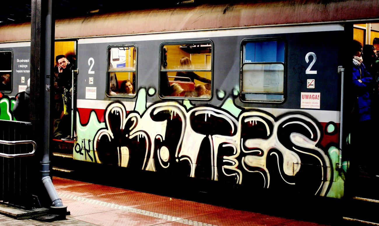Graffiti Train in Poznań - Photo by ktsOikBats1 - Kts, oik, bats