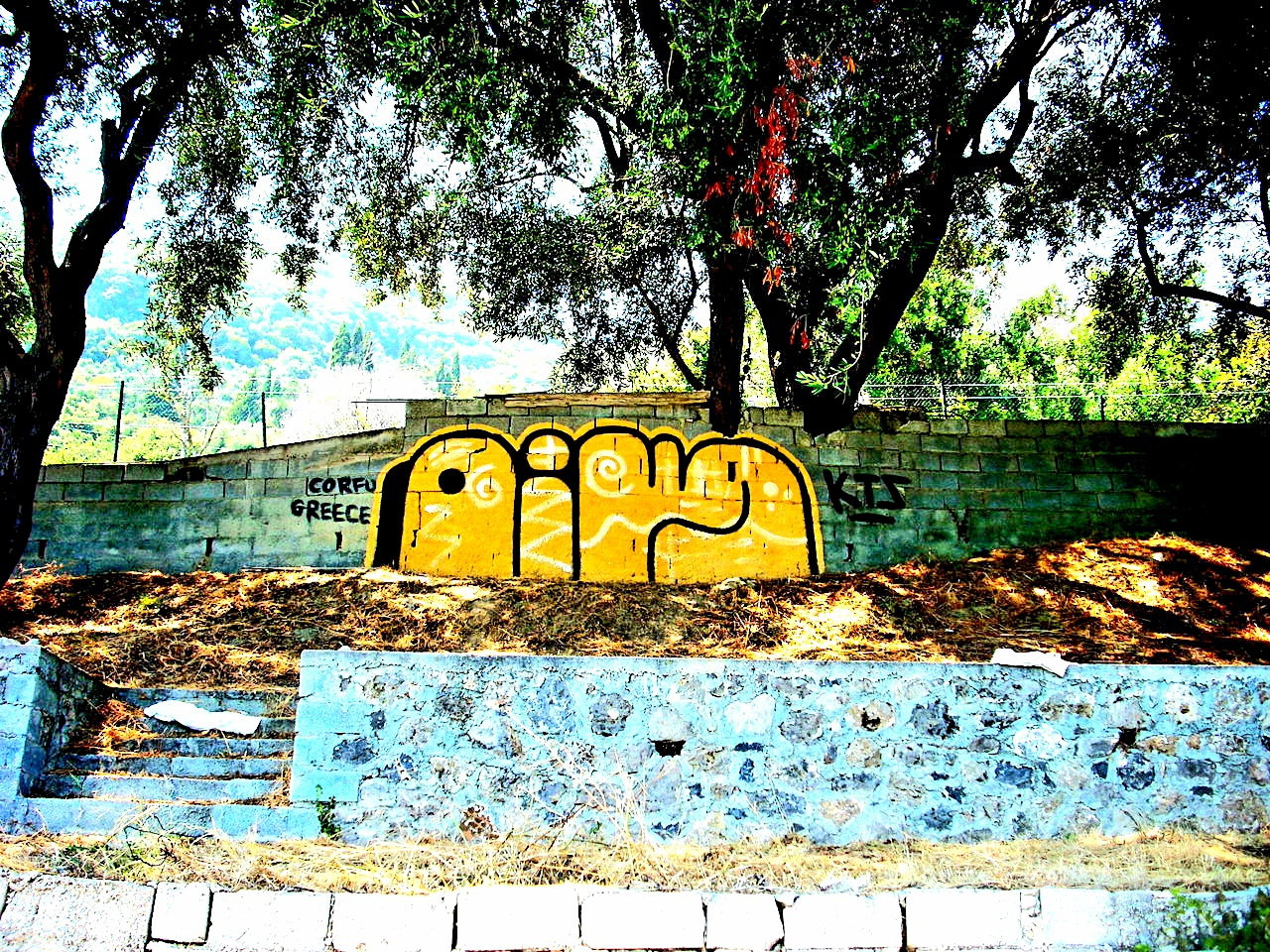 Graffiti Wall in Korfu - Photo by ktsOikBats1 - kts, oik