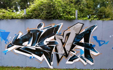 Graffiti Wall - Photo by kuerbiskerne37 - sigma, karlsruhe, mentos (2014)