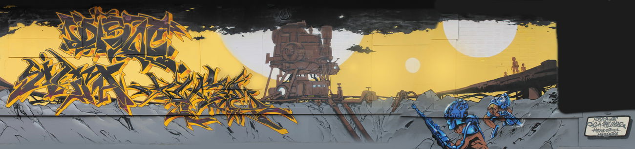 Graffiti Wall - Photo by kuerbiskerne37 - Aerosol, Arena, Dizoe (2015)