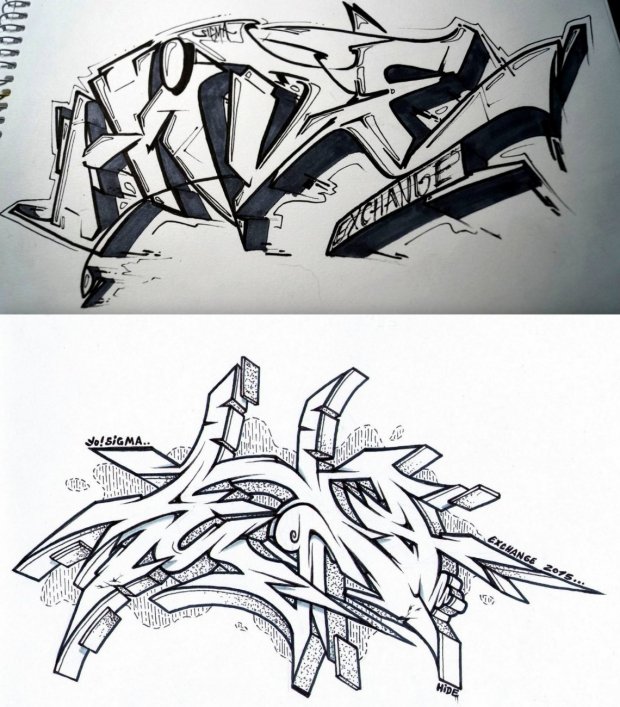 Graffiti Sketch - Photo by kuerbiskerne37