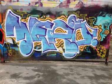 Graffiti Wall - Photo by lackgeruch - mero, dhs, cops