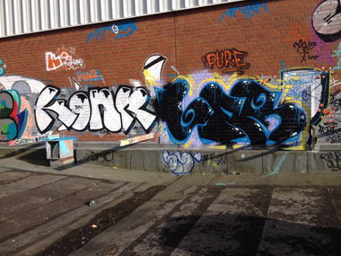 Graffiti Wall - Photo by lackgeruch - konr, ler, düsseldorf