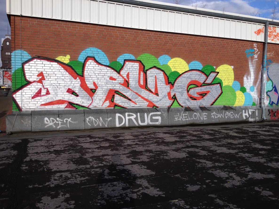 Graffiti Wall - Photo by lackgeruch - drug, düsseldorf