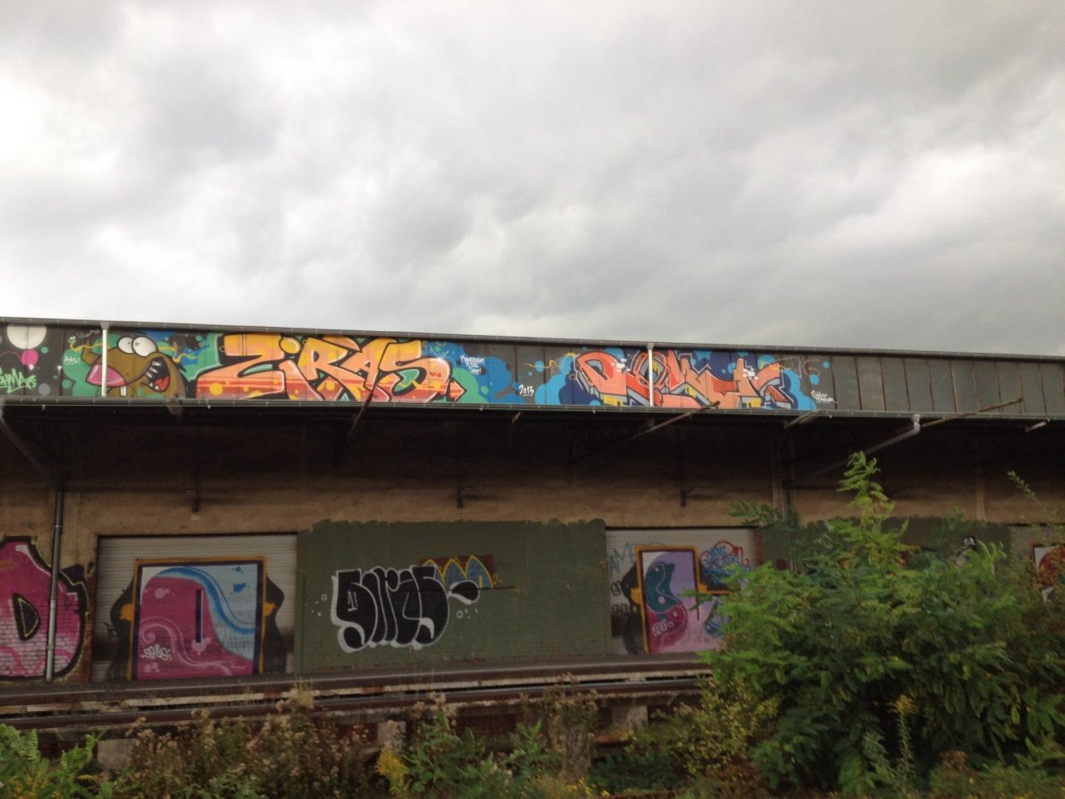 Graffiti Bombing - Photo by lackgeruch - gold, siras, heys