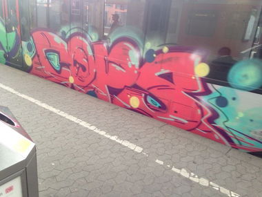 Graffiti Train - Photo by lackgeruch - cops, crew, orem