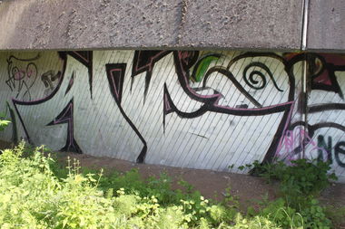 Graffiti Bombing - Photo by lausbub - ANC, SAARLAND (1999)