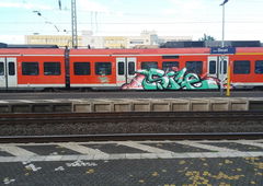 Graffiti Train in Bonn - Photo by leakne (2017)