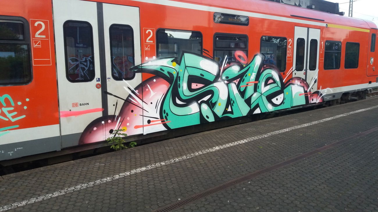 Graffiti Train in Bonn - Photo by leakne (2017)