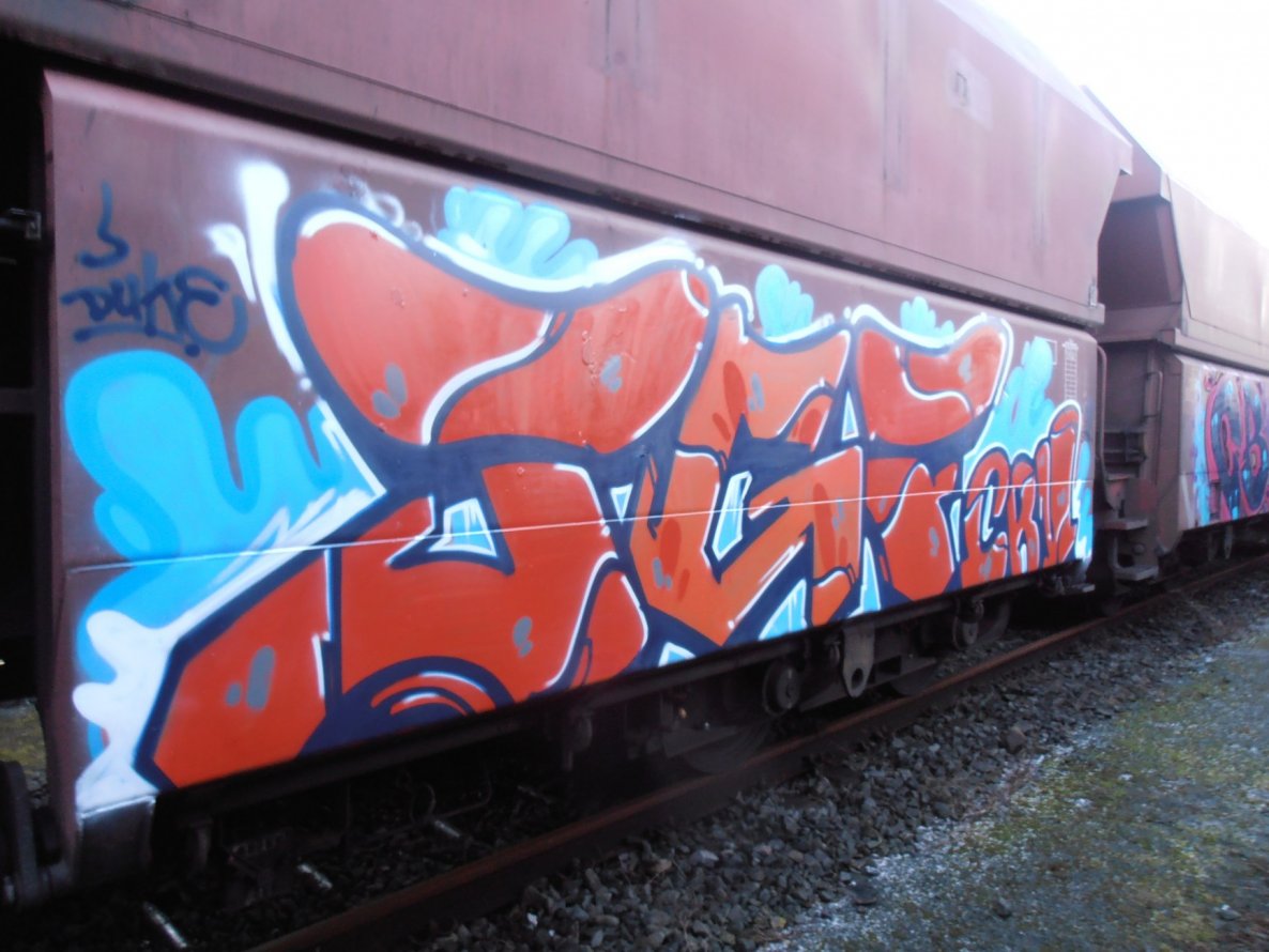 Graffiti Train in Marche-en-Famenne - Photo by lecim