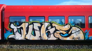 Graffiti Train in Królestwo niderlandów - Photo by lecim (2016)