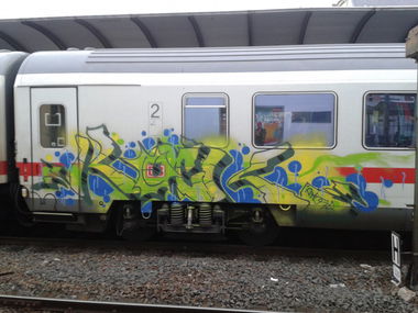 Graffiti Train in Mainz - Photo by leminsc8 - bkdsu (2014)