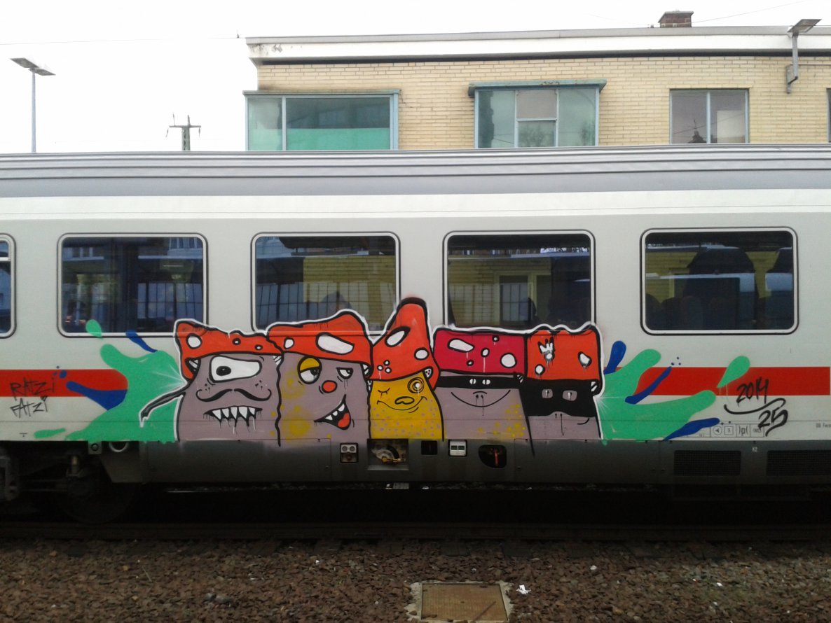 Graffiti Train in Mainz - Photo by leminsc8 - ratz, fatzi, ratz (2014)