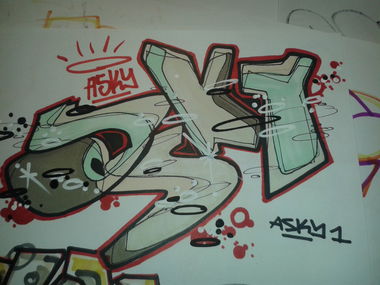 Graffiti Sketch - Photo by lemmuf - asky