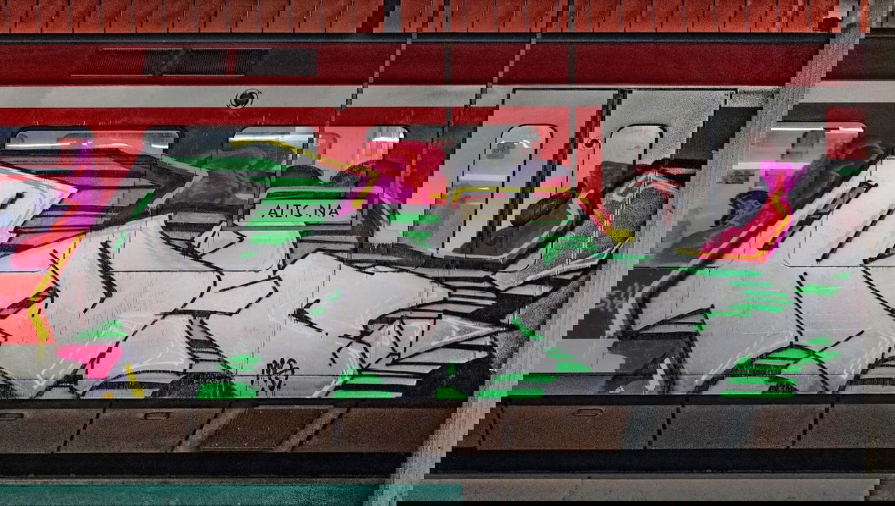 Graffiti Train - Photo by linseneintopf - adic, tsok, ilt