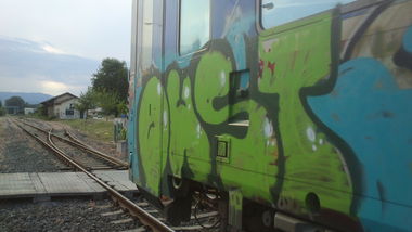Graffiti Train in Platanos - Photo by loke - loke, jask, hake (2013)