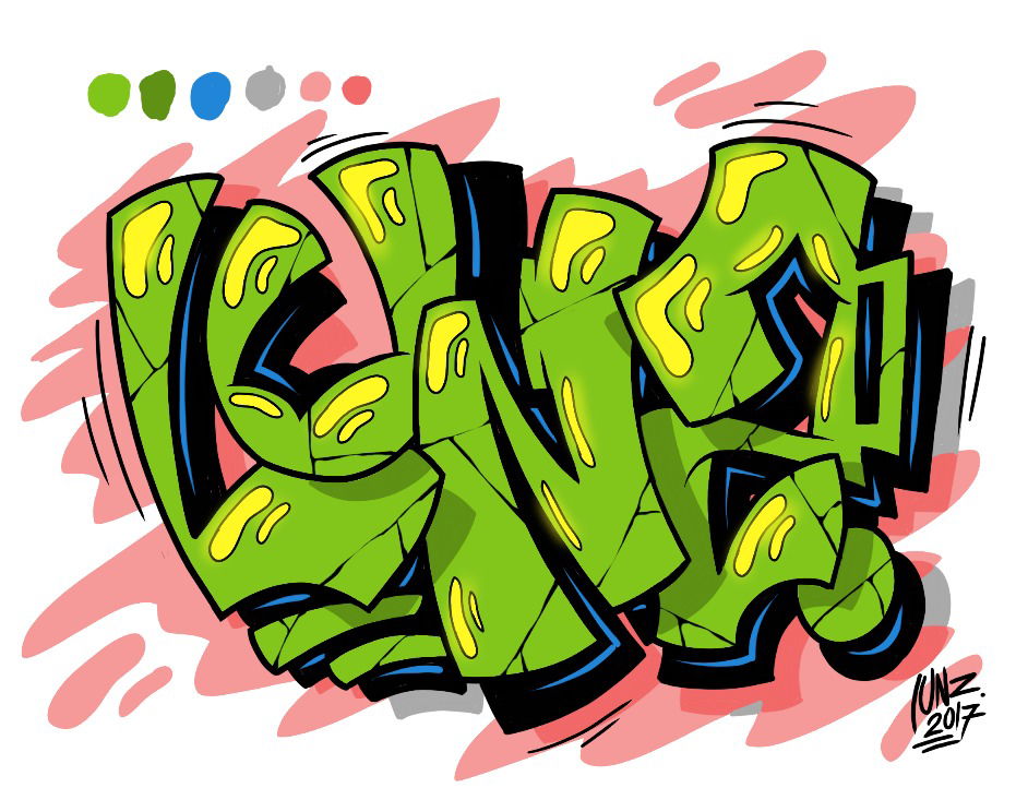 Graffiti Sketch - Photo by lunzart - lunz, Düsseldorf, Lunz.ddorf (2016)