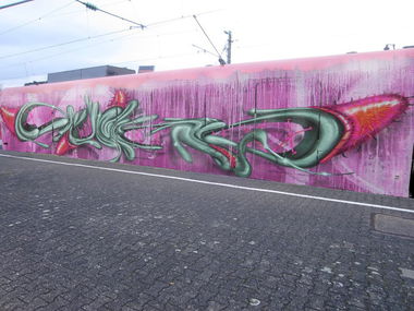 Graffiti Train in Berlin - Photo by m - wholecar, muce, berlin (2011)