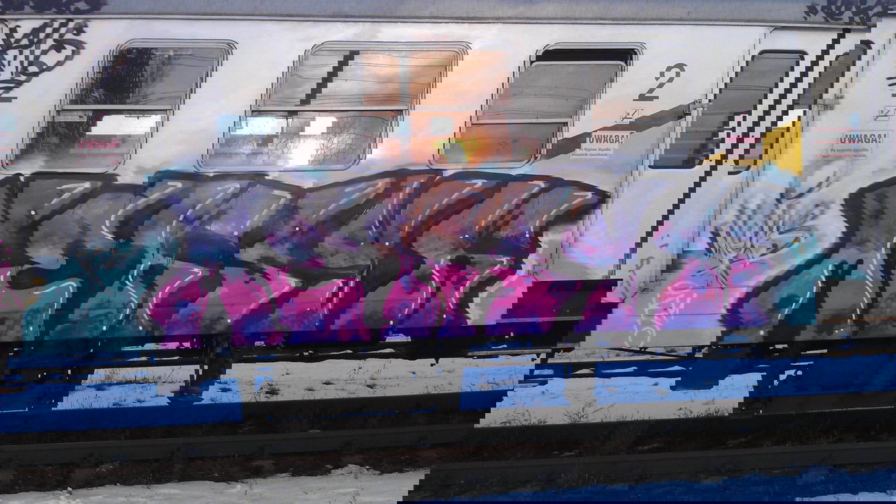 Graffiti Train - Photo by macho - Meksyk