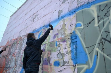 Graffiti Bombing in Yaroslavl - Photo by mack - Mack (2013)
