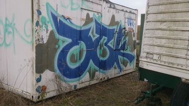 Graffiti Bombing in Mainz - Photo by madmax - obk, nert, bims (2013)