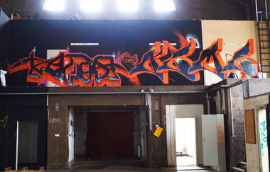 Graffiti Wall in Chemnitz - Photo by malerone - LOVAZ, TRK, DBS (2014)