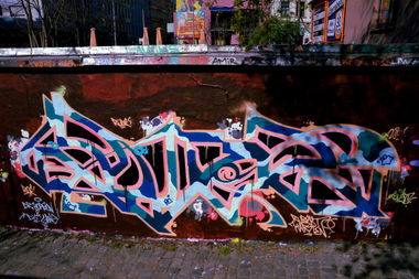Graffiti Wall in Dresden - Photo by malerone - LOVAZ, TRK, RUBERT (2015)