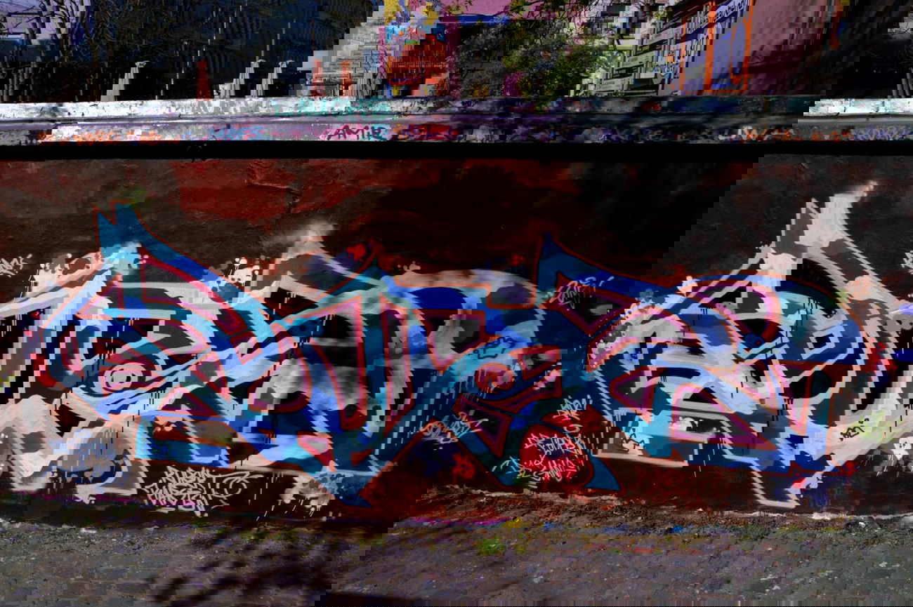 Graffiti Wall in Dresden - Photo by malerone - LOVAZ, TRK, RUBERT (2015)