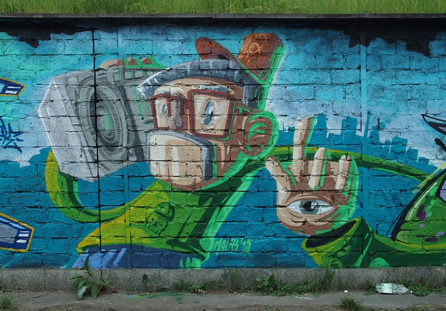 Graffiti Wall in Kraków - Photo by malik - graffunk, madkids, eye (2015)