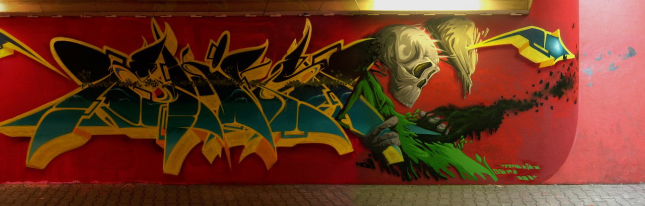 Graffiti Wall in Ruda Slaska - Photo by malik (2013)
