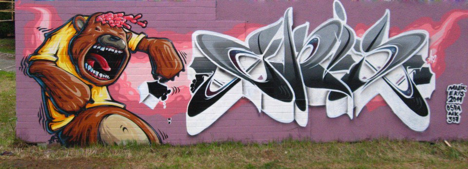 Graffiti Wall - Photo by malik - graffunk, ospa, madkids (2011)