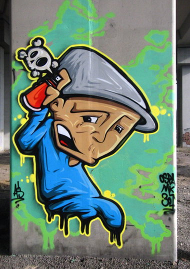 Graffiti Wall in ?wi?toch?owice - Photo by malik - ospa, madkids, 307 (2012)
