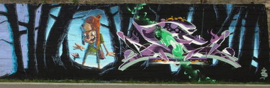 Graffiti Wall - Photo by malik - graffunk, madkids, kielce (2014)