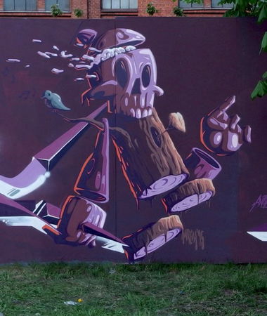 Graffiti Wall in Ostrawa - Photo by malik - graffunk, malik, ospa (2015)