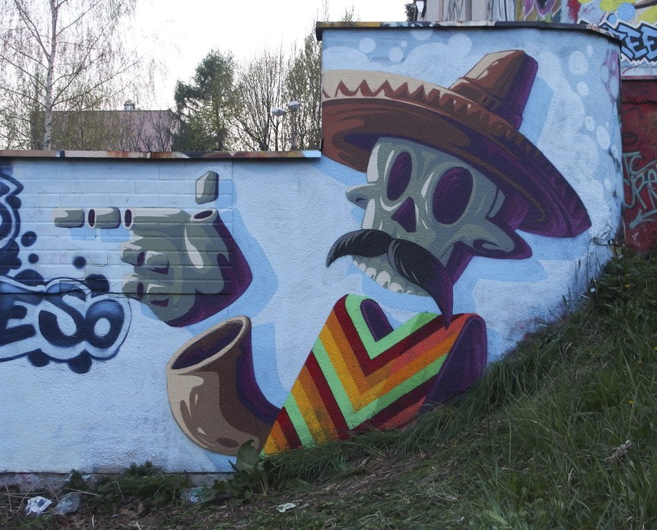 Graffiti Wall - Photo by malik - latinskull, graffunk, ospa (2015)