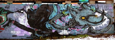 Graffiti Wall - Photo by marcobaleno - marcobaleno, topo, caduta (2013)