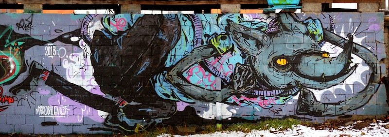 Graffiti Wall - Photo by marcobaleno - marcobaleno, topo, caduta (2013)