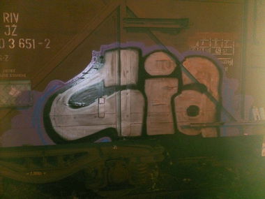 Graffiti Train in Ni - Photo by mareCIA - Serbia-graffiti-CIA (2013)