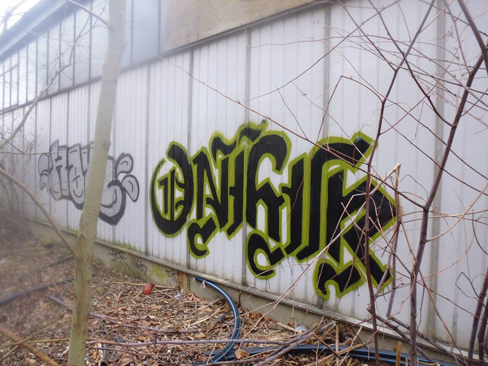 Graffiti Bombing in Freiberg - Photo by mariohanna - onek, hok, freiberg (2014)