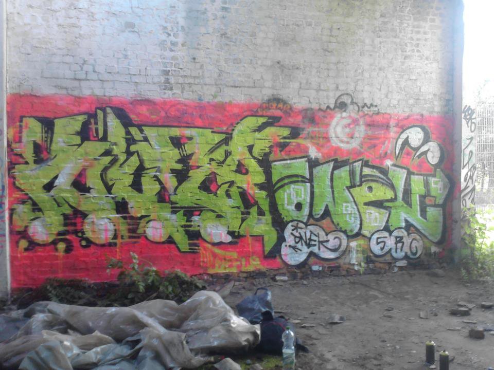 Graffiti Wall - Photo by mariohanna - neflr, onek, freiberg (2013)