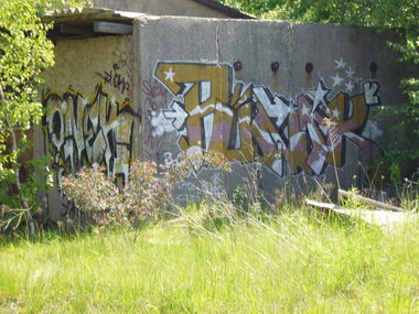 Graffiti Bombing in Freiberg - Photo by mariohanna - onek, punk (2014)