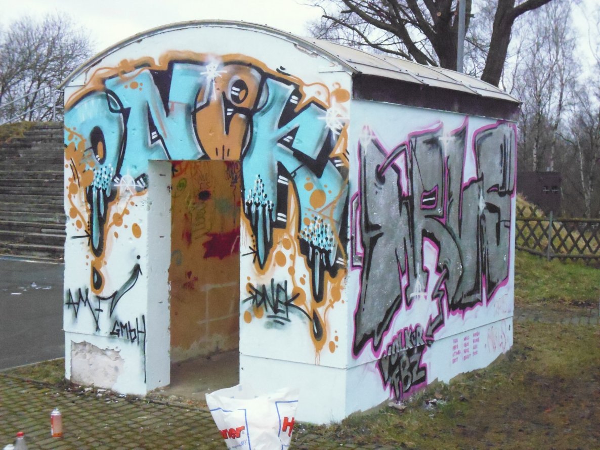 Graffiti Bombing in New York - Photo by mariohanna - OnEk, MRLS, AMF (2015)