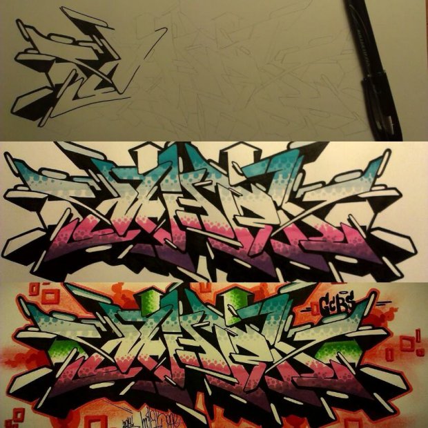 Graffiti Sketch - Photo by mark_szo - mark, szo (2014)