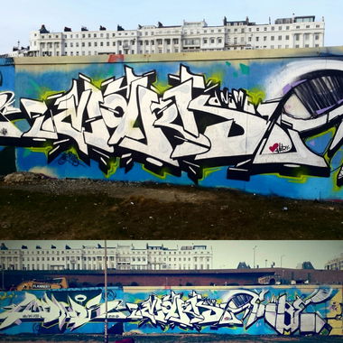 Graffiti Bombing - Photo by mark_szo - Ekis, Shibe (2016)