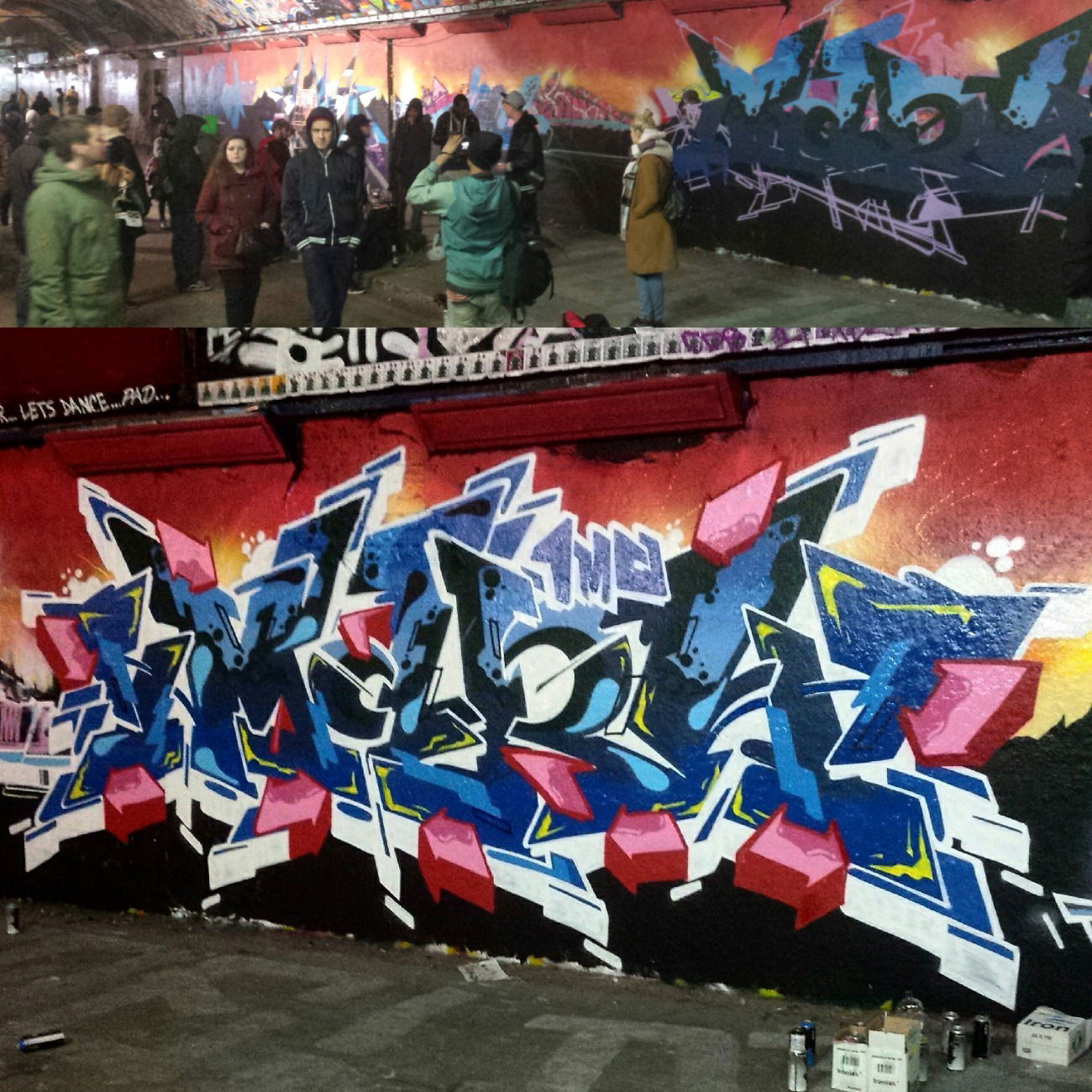 Graffiti Wall in London waterloo graffiti tunel - Photo by mark_szo (2016)