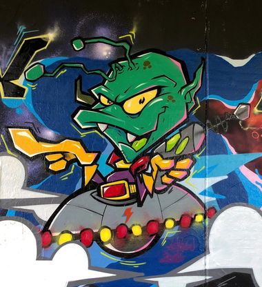 Graffiti Wall in Kassel - Photo by maruh - uwax, aenyou, uwax (2018)