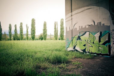 Graffiti Wall in Lörrach - Photo by mask - MODE, MASK, CREW (2013)