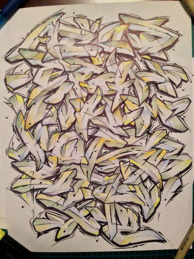 Graffiti Sketch - Photo by masterbaiter - alphabet, sketch