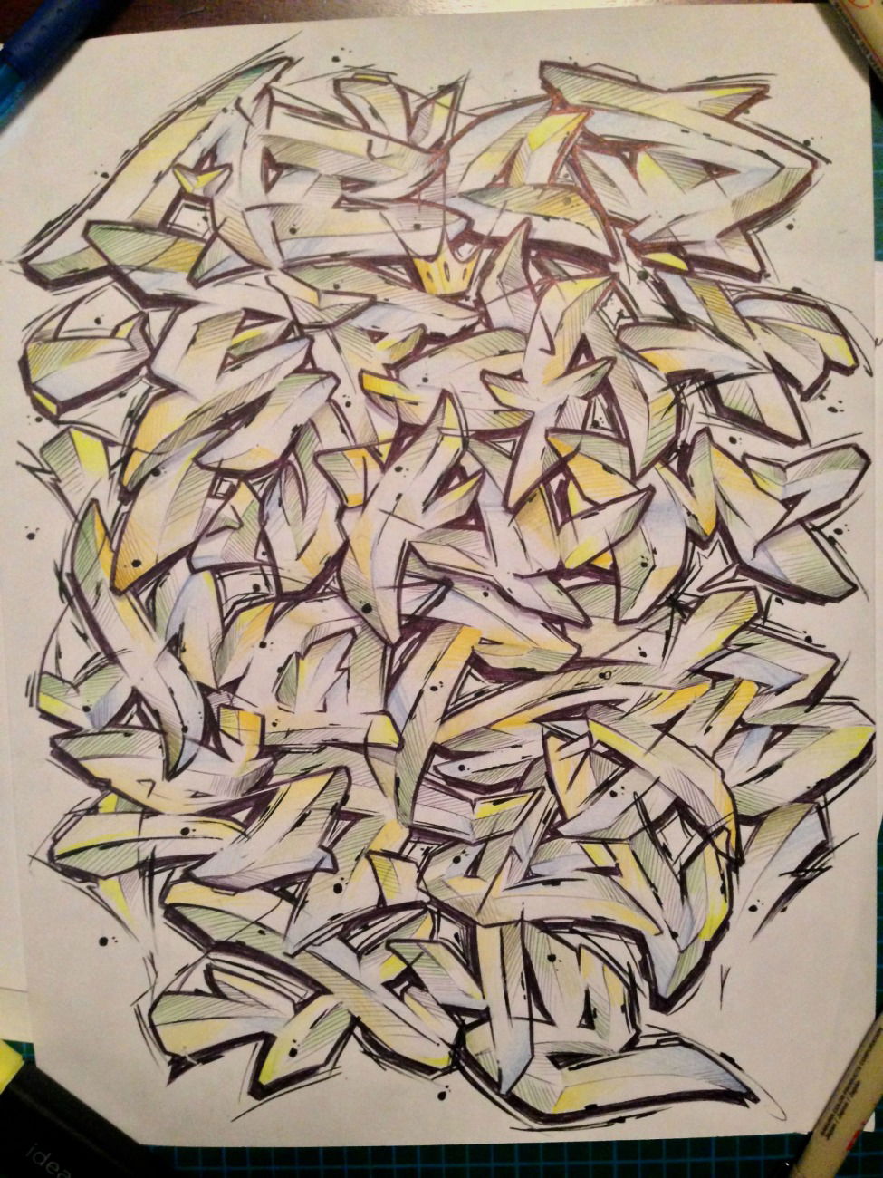 Graffiti Sketch - Photo by masterbaiter - alphabet, sketch