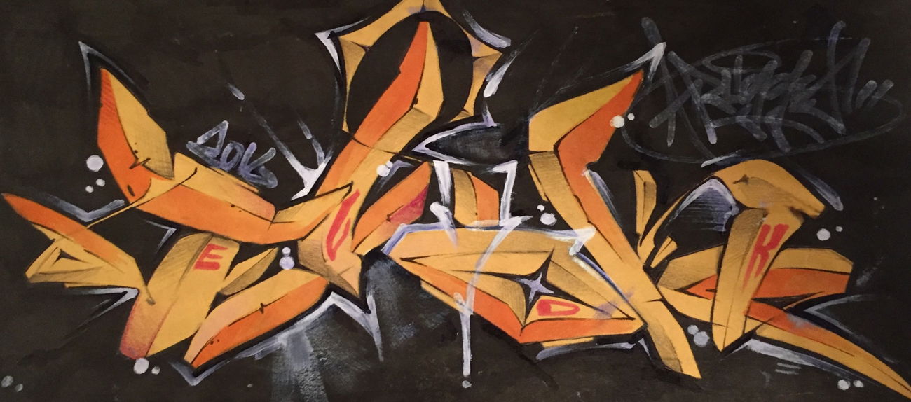 Graffiti Sketch - Photo by masterbaiter - tigr, evok, sketch